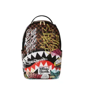 Sprayground Zaino Graffiti Tagged Up Sharks In Paris