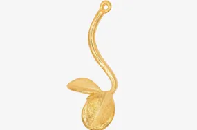 Sprout Leaf Wholesale Charm 14K Gold, Solid 14K Gold, G196