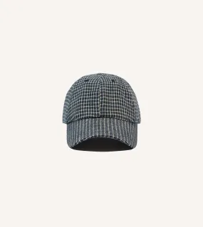 St. JOHN by Drake's Navy Checked Baseball Cap