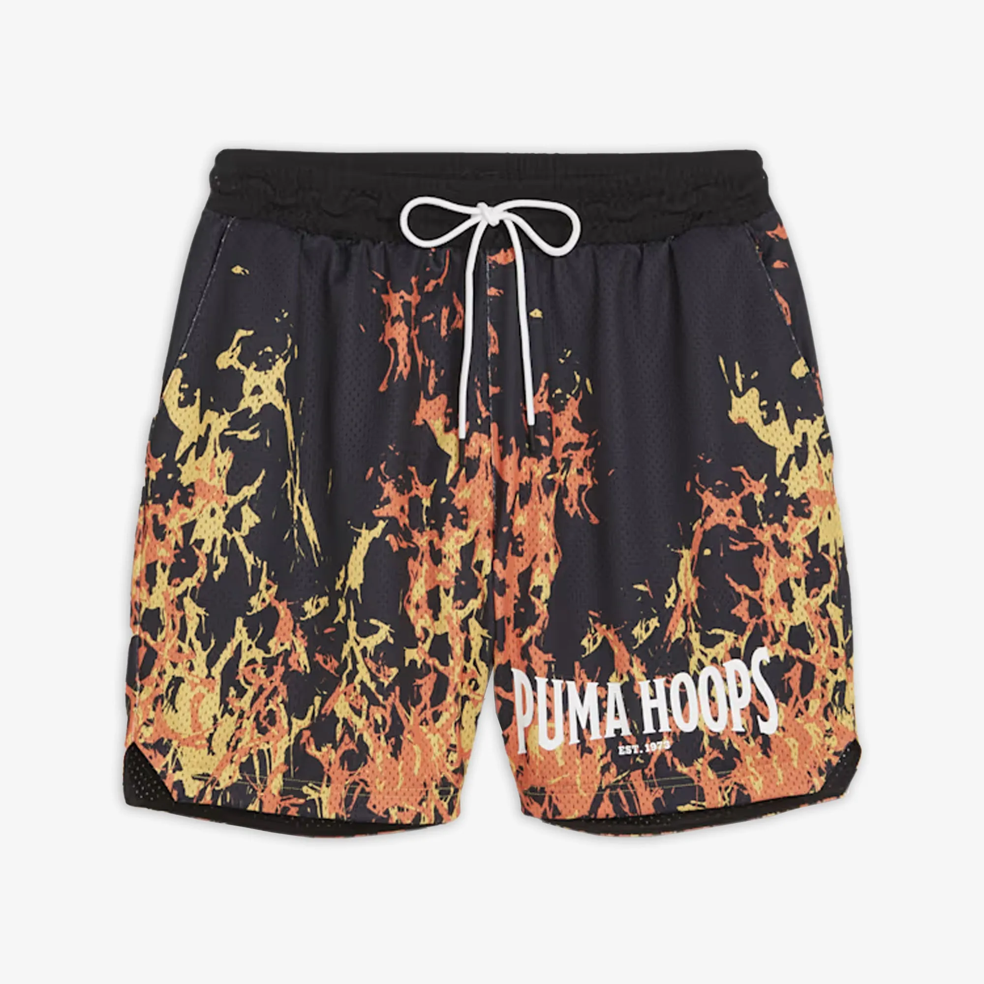 STRAIGHT FLAMES BASKETBALL SHORTS 'BLACK'