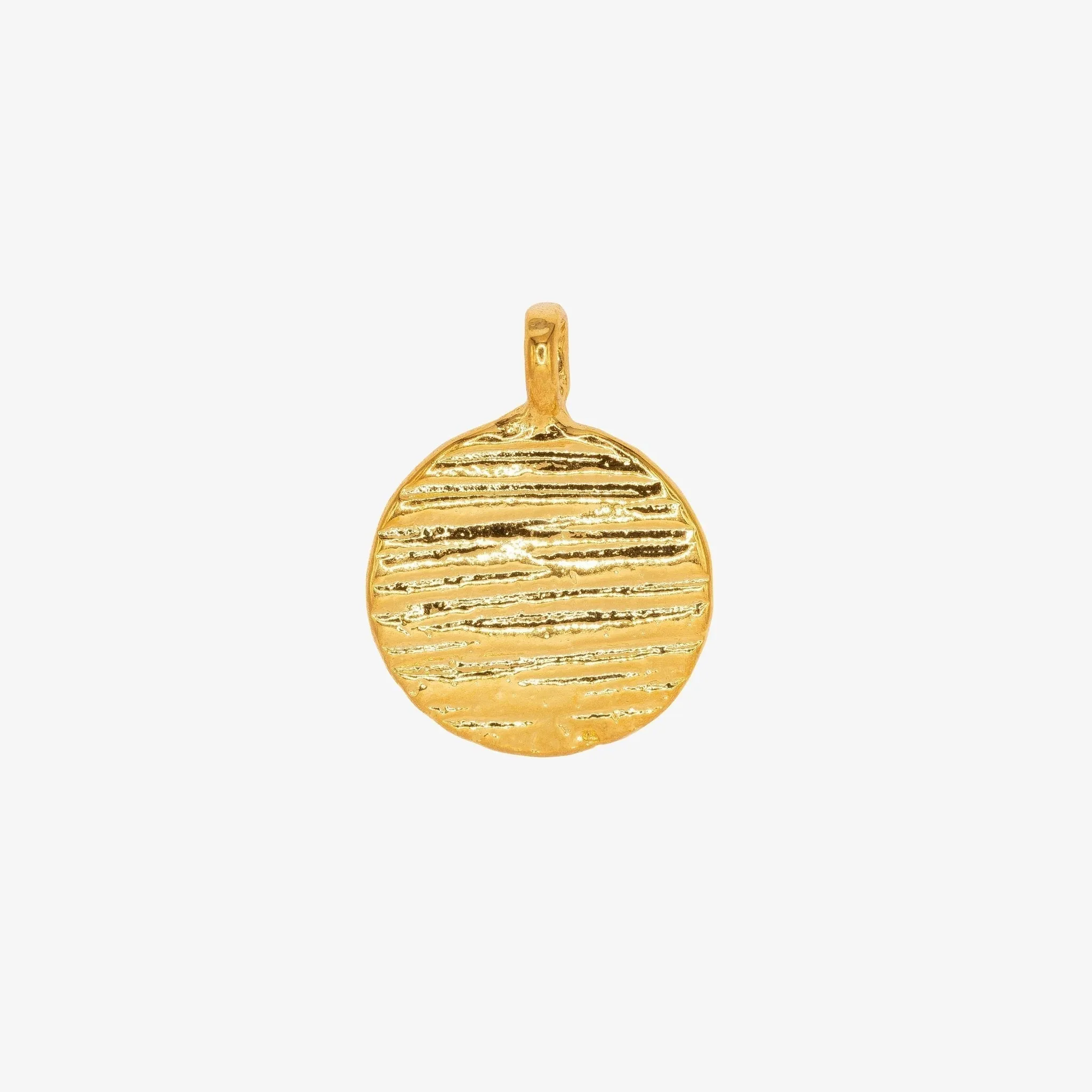 Textured Stamp Charm Wholesale 14K Gold, Solid 14K Gold, G167