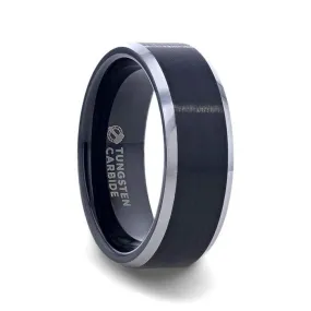 Tungsten Band with Ceramic Center