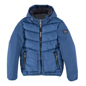 Yes Zee boy's down jacket with quilted hood 2035 J876 Q6JJ Q696 blue